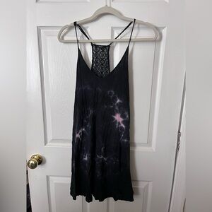 Forever 21 Black and Pink Tie-Dye Mini Dress